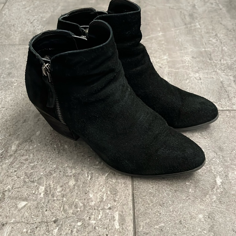 Frye Suede Double Zip Booties